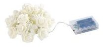 Guirlande d intérieur roses lumineuses à 20 LED blanc Guirlande d intérieur roses