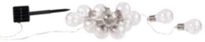 Guirlande lumineuse solaire à LED design ampoule classique Guirlande lumineuse solaire