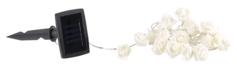 Guirlande lumineuse solaire à LED roses blanches - Guirlande lumineuse solaire