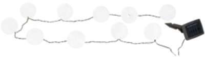 Guirlande de lampions solaire 3 8 m à 10 LED blanc Guirlande de lampions solaire