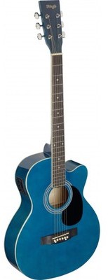 Guitare Folk Electro-Acoustique Bleu
