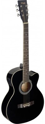 Guitare Folk Electro-Acoustique Noir
