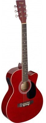 Guitare Folk Electro-Acoustique Rouge
