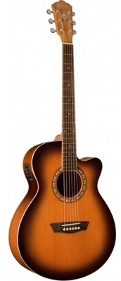WASHBURN WMJ7SCEATBM GUITARE FOLK ELECTRO MINI JUM