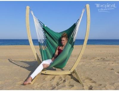 Support chaise hamac bois Mariposita 3 verts Support chaise hamac bois