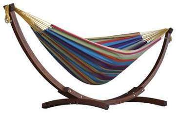 Hamac double avec support Vivere Double Cotton