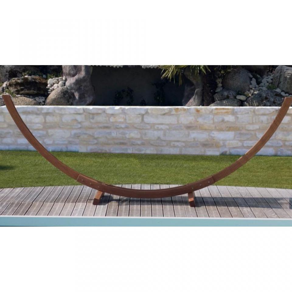 Support arc de hamac en bois DETENTE 320x120x120cm