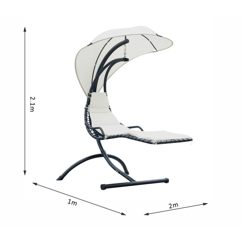 Hamac avec support sur pied longue chaise transat