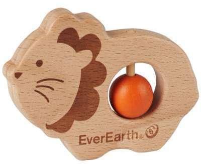 Hochet Bois EverEarth® Lion - Jouets en bois