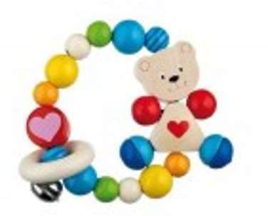 HEIMESS Elastique à Agripper Ourson Petit Coeur -
