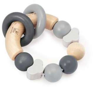 SELECTA Belly Button Hochet Magic Touch - Gris - D