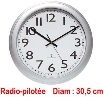 Pendule murale radio pilotée Wave
