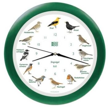 KooKoo - Horloge murale Singvogel RC, vert