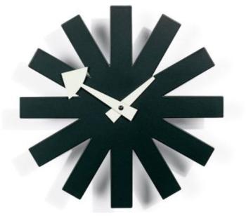 VITRA horloge murale ASTERISK CLOCK (Noir - Métal)