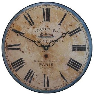 Pendule murale 36cm Canal Saint Martin