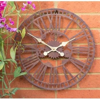 Horloge Mécanique De Jardin En Métal - Finition ro