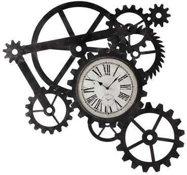 Horloge indus en métal L 86 cm ENGRENAGE