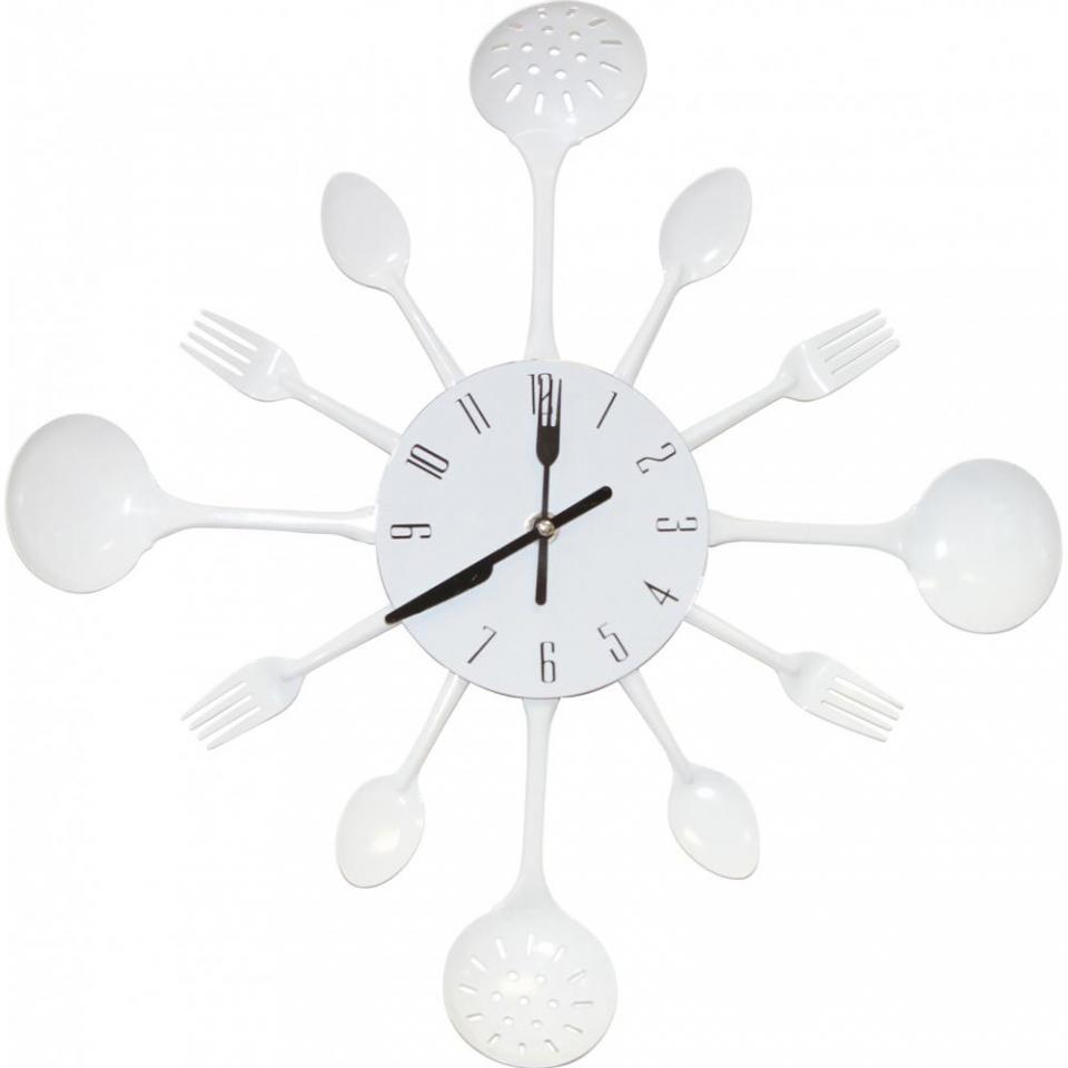 Horloge murale Cuisine Blanc