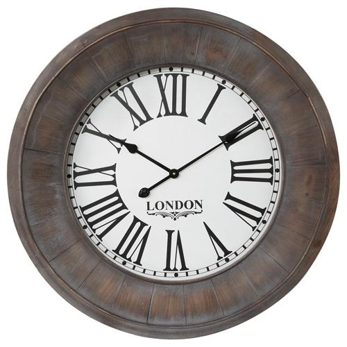 Pendule Brocante - Diam. 78 cm. - Marron