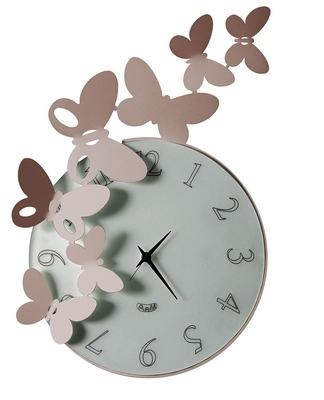 ARTI E MESTIERI horloge murale BUTTERFLY TONDO (Be