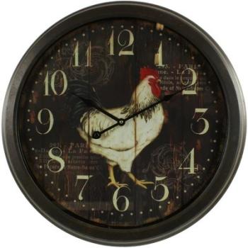 HORLOGE ANCIENNE MURALE COQ 58CM