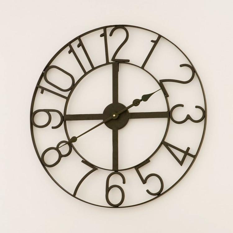 Horloge murale métal noir SAACAD 60cm