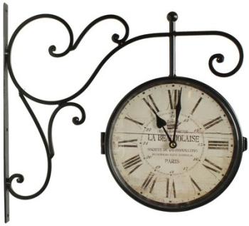 HORLOGE DE GARE ANCIENNE DOUBLE FACE LA BEAUJOLAIS