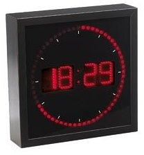 Horloge digitale murale avec 60 LED - Rouge