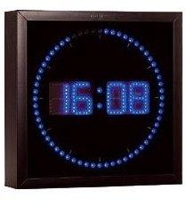 Horloge digitale murale avec 60 LED - Bleu