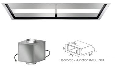 FALMEC hotte au plafond NUVOLA 140 cm (Brossé avec
