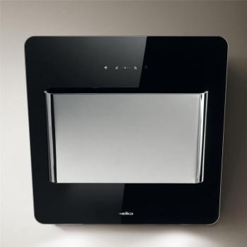 Hotte cuisine Elica murale BELT verre noir et inox Hotte cuisine Elica murale