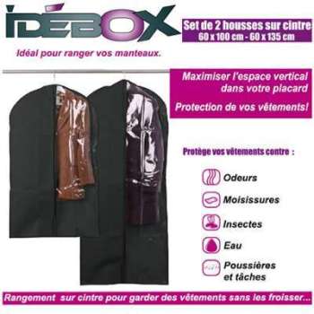 Set de 2 housses de rangement sur cintre Set de 2 housses de rangement