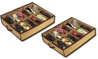 Lot de 2 ranges chaussures (12 paires) - Organisat