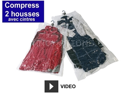 Compactor Compress Lot de 2 housses sous vide avec Compactor Compress Lot de