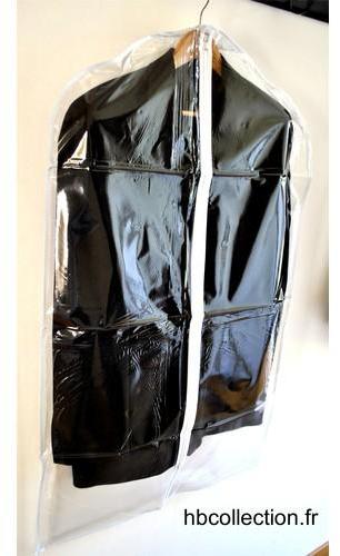 Housse transparente pour vêtements format long Housse transparente pour vêtements