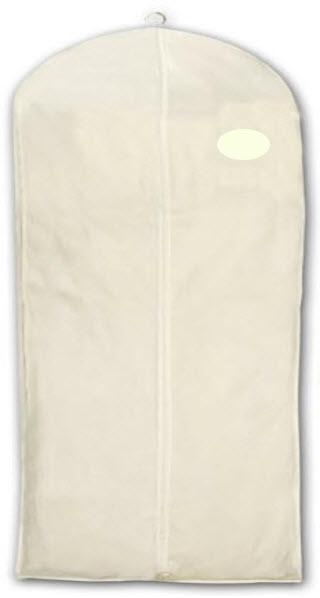 Housse vinyle pour vêtements format long coloris blanc Housse vinyle pour vêtements