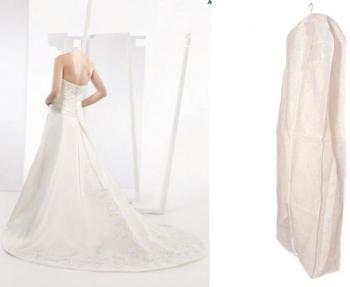 Housse respirante blanche pour robe de mariée Housse respirante blanche