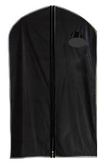 Housse vinyle pour vêtements format court coloris noir Housse vinyle pour vêtements