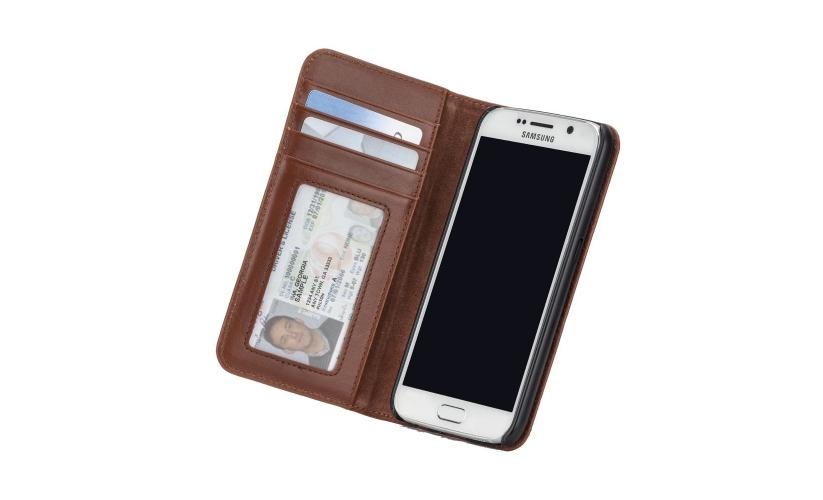 Protection Samsung Galaxy S6 portefeuille Marron C