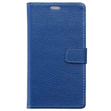 Etui Portefeuille en Cuir pour Huawei Y5II - Bleu