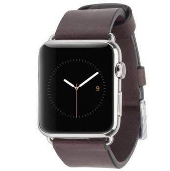Bracelet Apple Watch 42mm cuir Marron Case Mate
