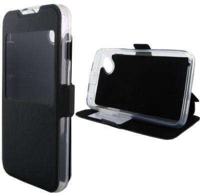 Etui Rabattable Noir Avec Support pour Wiko Sunny