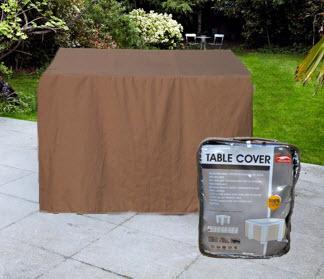 Housse pour salon de jardin Carré 124x124cm marron Housse pour salon de jardin