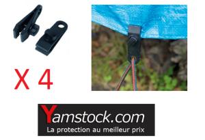 Lot de 4 oeillets à pince pour bâche de protection