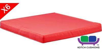 Lot De Six Coussins Rouge Longueur 51 5 x Largeur 47cm Lot De Six Coussins Rouge