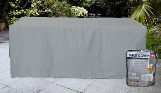 Housse grise pour table de jardin confort rectangu