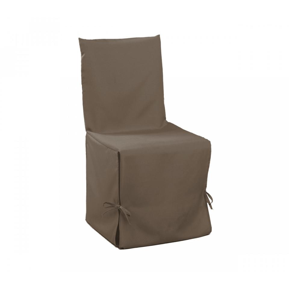 Housse Chaise Taupe 50x50 - Douceur dIntérieur