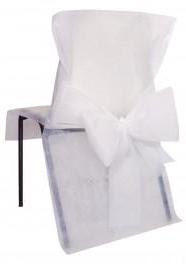 Housse de chaise avec noeud blanc Housse de chaise avec noeud