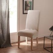 Housse de chaise uni bi-extensible coton polyester Housse de chaise uni bi-extensible