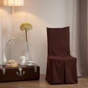 Housse de chaise bachette 100 coton INES Chocolat Housse de chaise bachette